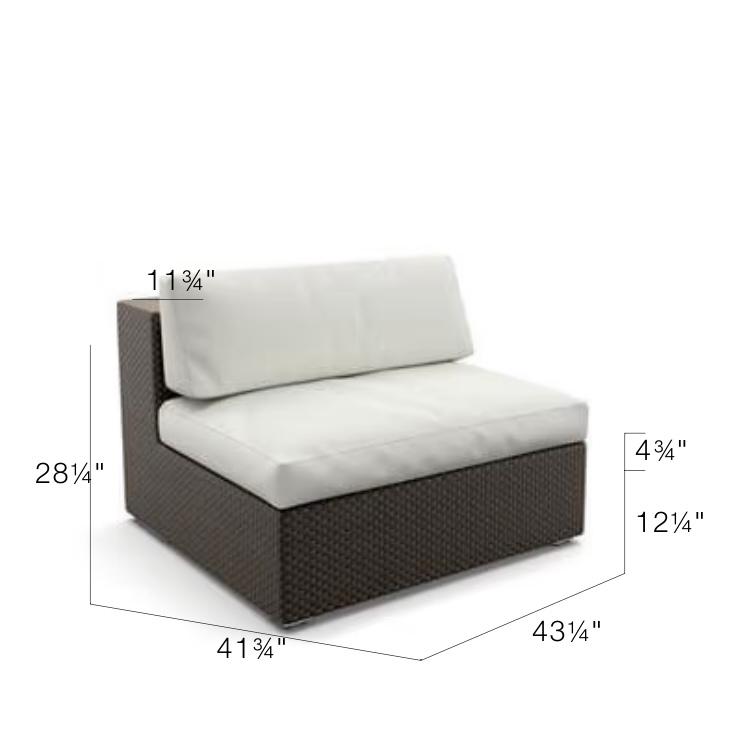 Dedon Lounge Center Module XXL. Modular Lounge Pieces Provide Unlimited Versatile Seating Arrangement To Fit & Enhance Your Outdoor Living Spaces!